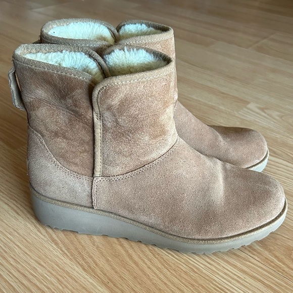 UGG Shoes - UGG Kristin Wedge Classic Suede Booties Women’s 10